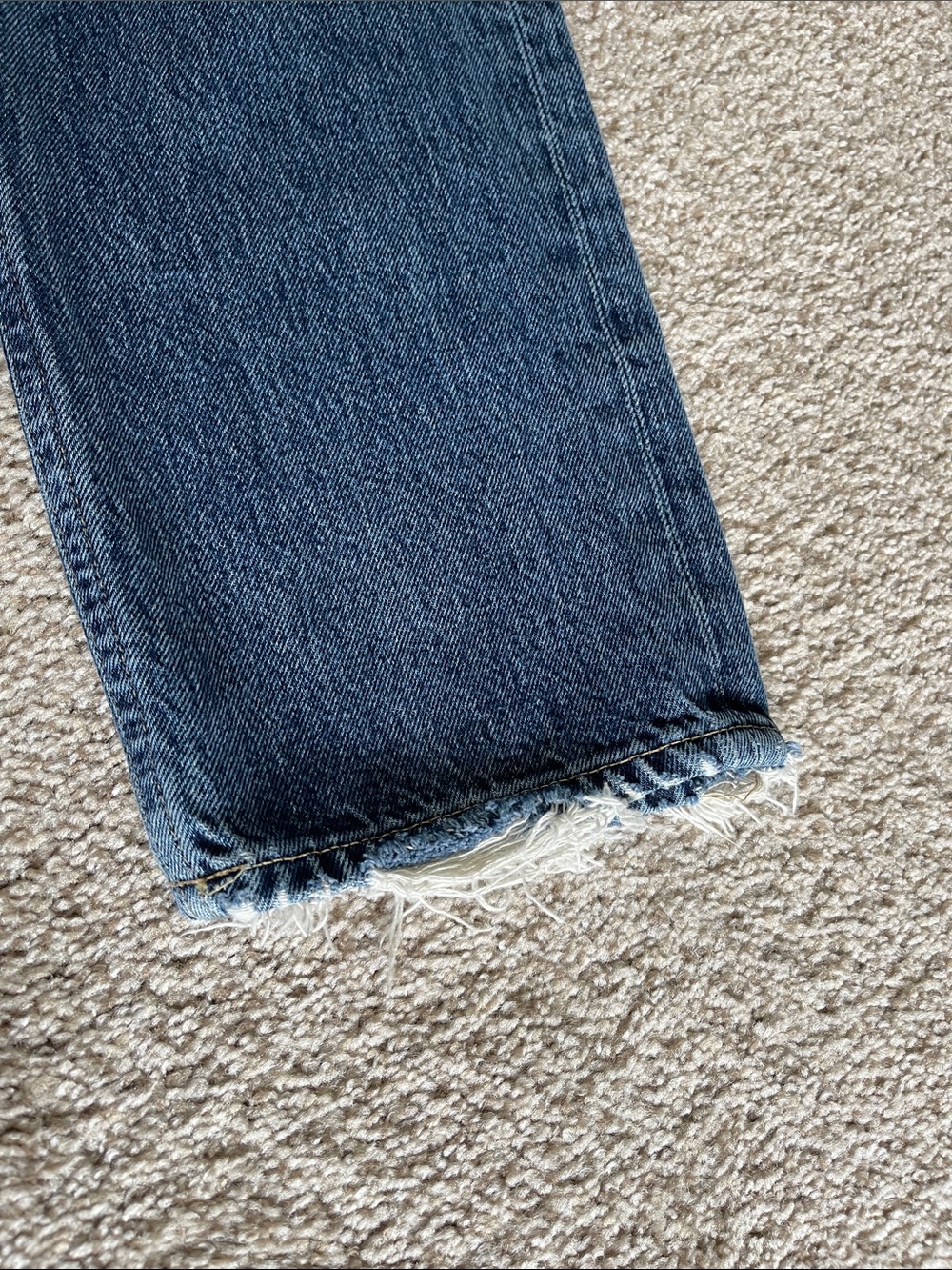 Agolde High-Rise Straight Crop Jeans in Medium Blue Wash - Picture 5 of 8